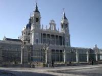 Exterior of the Cathdral Almunede in Madrid, Spain