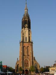 Front sight of the New Church in Delft, The Nehterlands.