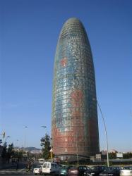 Torre Agbar in Barcelona, Spain
