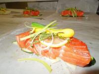 Salmon dish from restaurant Mille Fleurs.