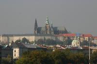 Walking towards the center of the city, you can see the magnificent Prague Castle in the distance.