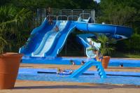 The pool at the Camping Chateau De Galaure.