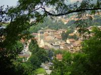 View Sorico and Gera Lario from the entrance to San Miro