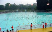 The pool, Lasker Pool in summer.