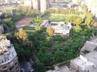 The view of the park from the roof of the Cairo Pharaoh Egypt Hote