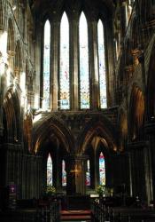 Interior Glasgow Cathedral in Scotland.