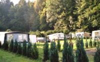Pitches on Camping Sennhutte, in Harz, Germany.