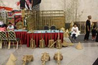 Before the show the musical instruments on Saung Angklung Udjo